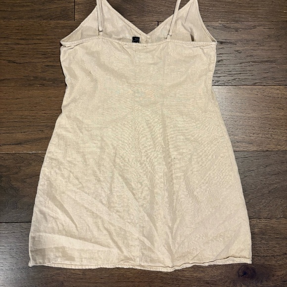 Beige Button-Down Dress - Picture 2 of 3